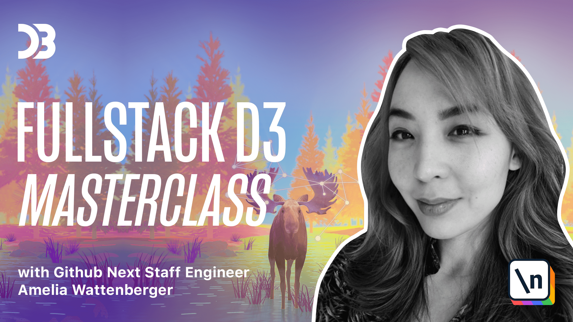 Thumbnail for the \newline course Fullstack D3 Masterclass