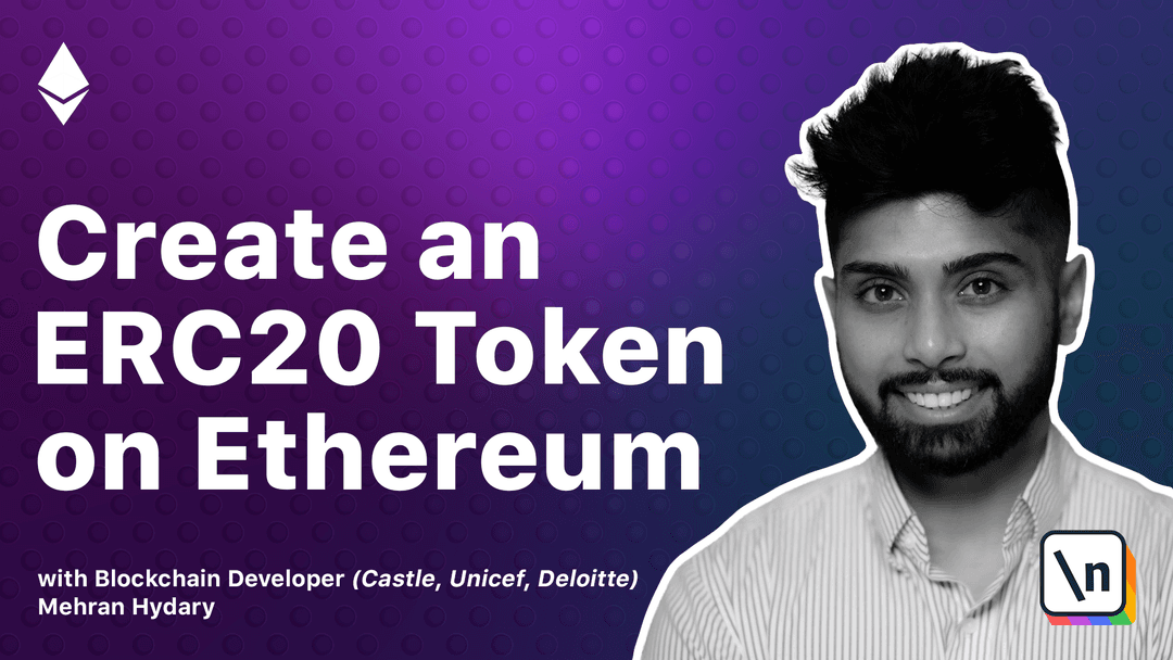 Course Thumbnail of Creating an ERC20 Token on Ethereum.