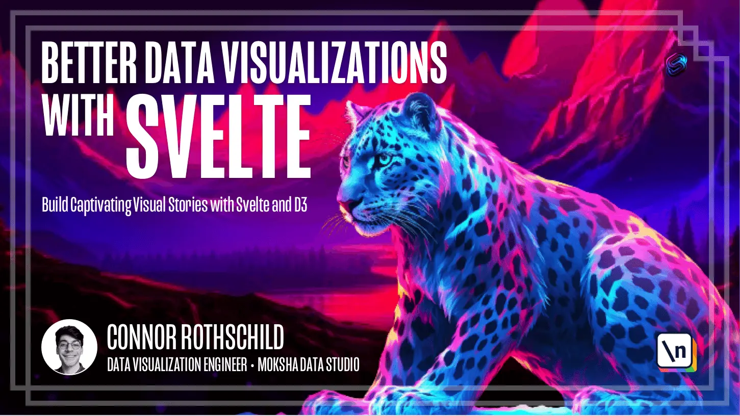 Thumbnail for the \newline course Better Data Visualizations with Svelte