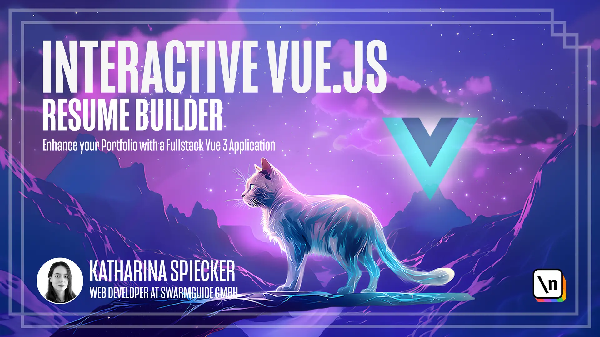 Thumbnail for the \newline course Interactive Vue.js Resume Builder