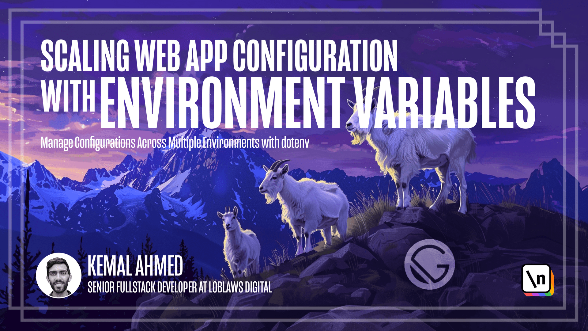 Thumbnail for the \newline course Scaling Web App Configuration with Environment Variables