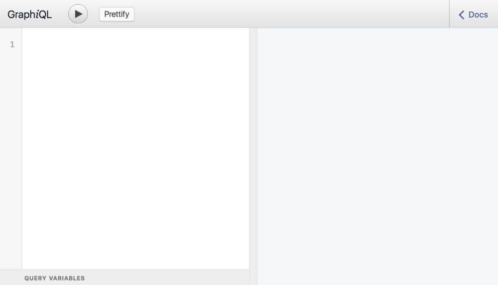 Empty GraphiQL