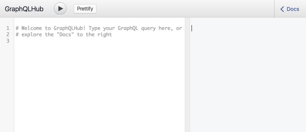 Empty GraphiQL